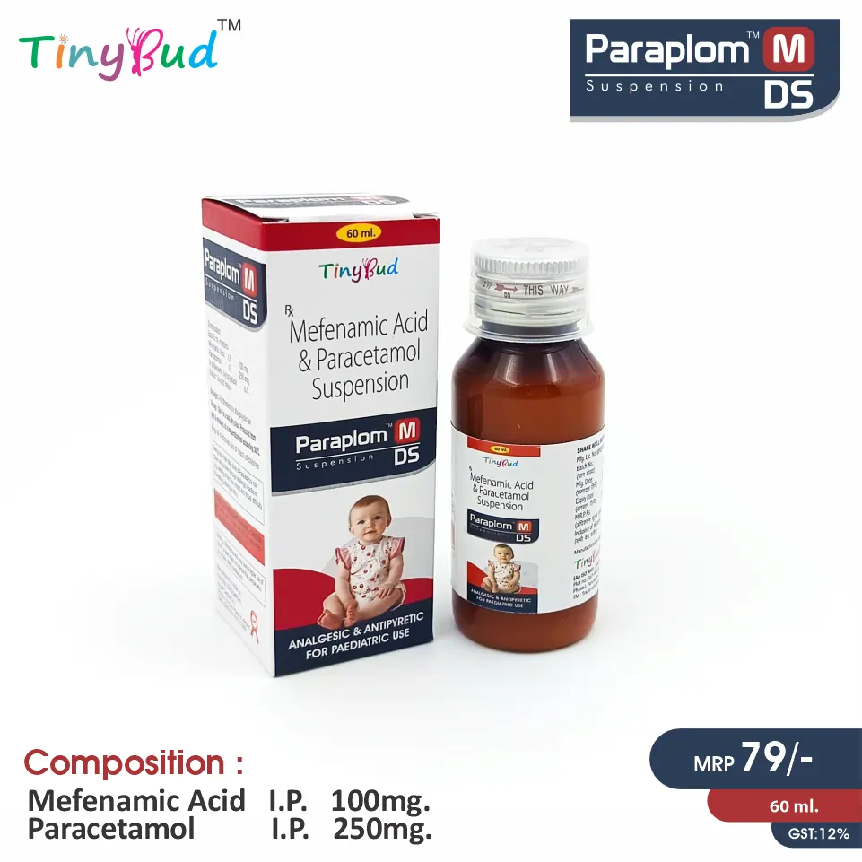 Mefenamic Acid (100mg) + Paracetamol (250mg) Suspension at best price in PCD Pharma Franchise for Pain Relief.